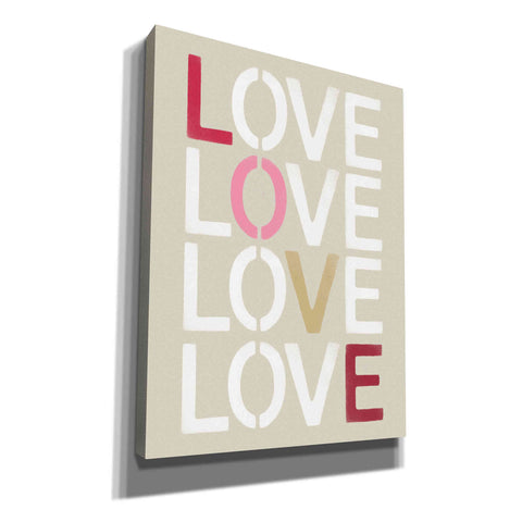Image of 'Love Stencil' by Linda Woods, Canvas Wall Art