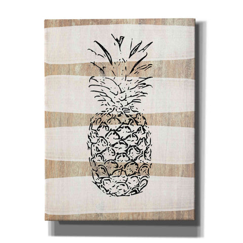 Image of 'Simple Stripes Pineapple' by Linda Woods, Canvas Wall Art
