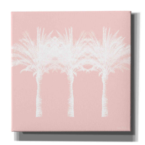 Image of 'White And Pink Palm Trees' by Linda Woods, Canvas Wall Art