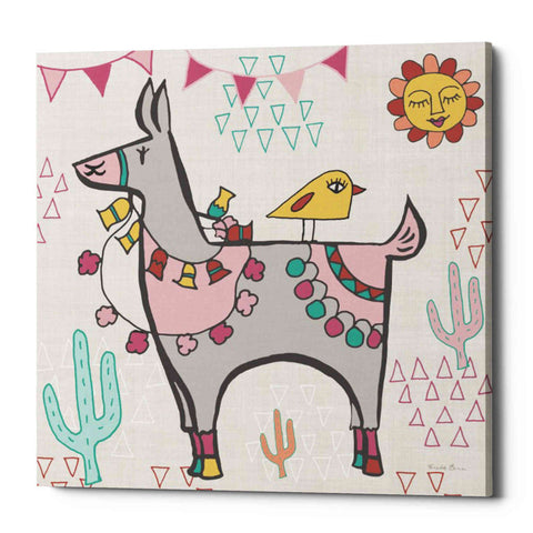 Image of 'Playful Llamas II' by Farida Zaman, Canvas Wall Art