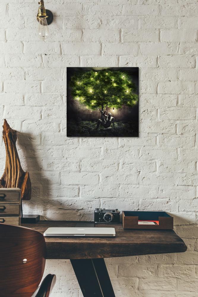 'Dear Darkness' by Mario Sanchez Nevado, Canvas Wall Art,12x12