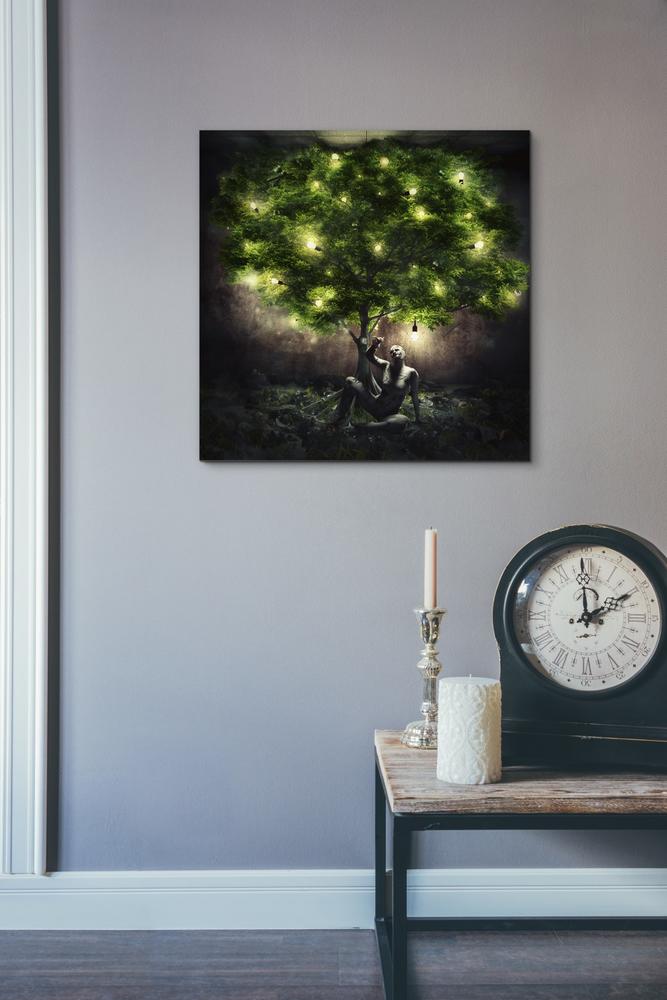 'Dear Darkness' by Mario Sanchez Nevado, Canvas Wall Art,18x18