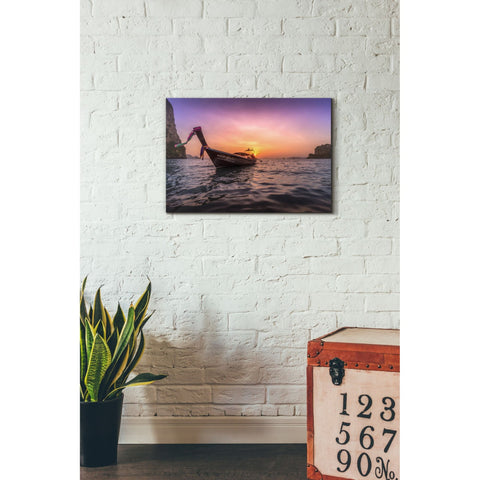 Image of 'Longtail Sunset' by Nicklas Gustafsson, Canvas Wall,18x26