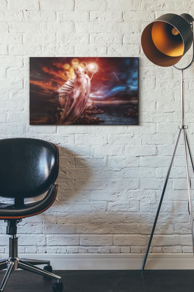 'St. Mary of Coins' by Mario Sanchez Nevado, Canvas Wall Art,18x26