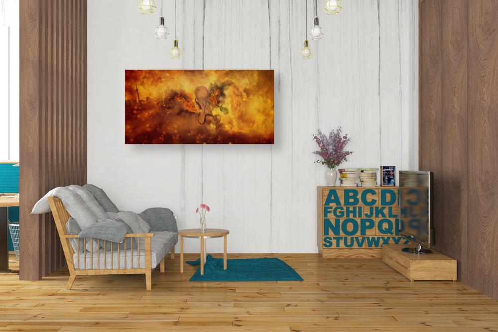 'Phoenix Newborn' by Mario Sanchez Nevado, Canvas Wall Art,20x40