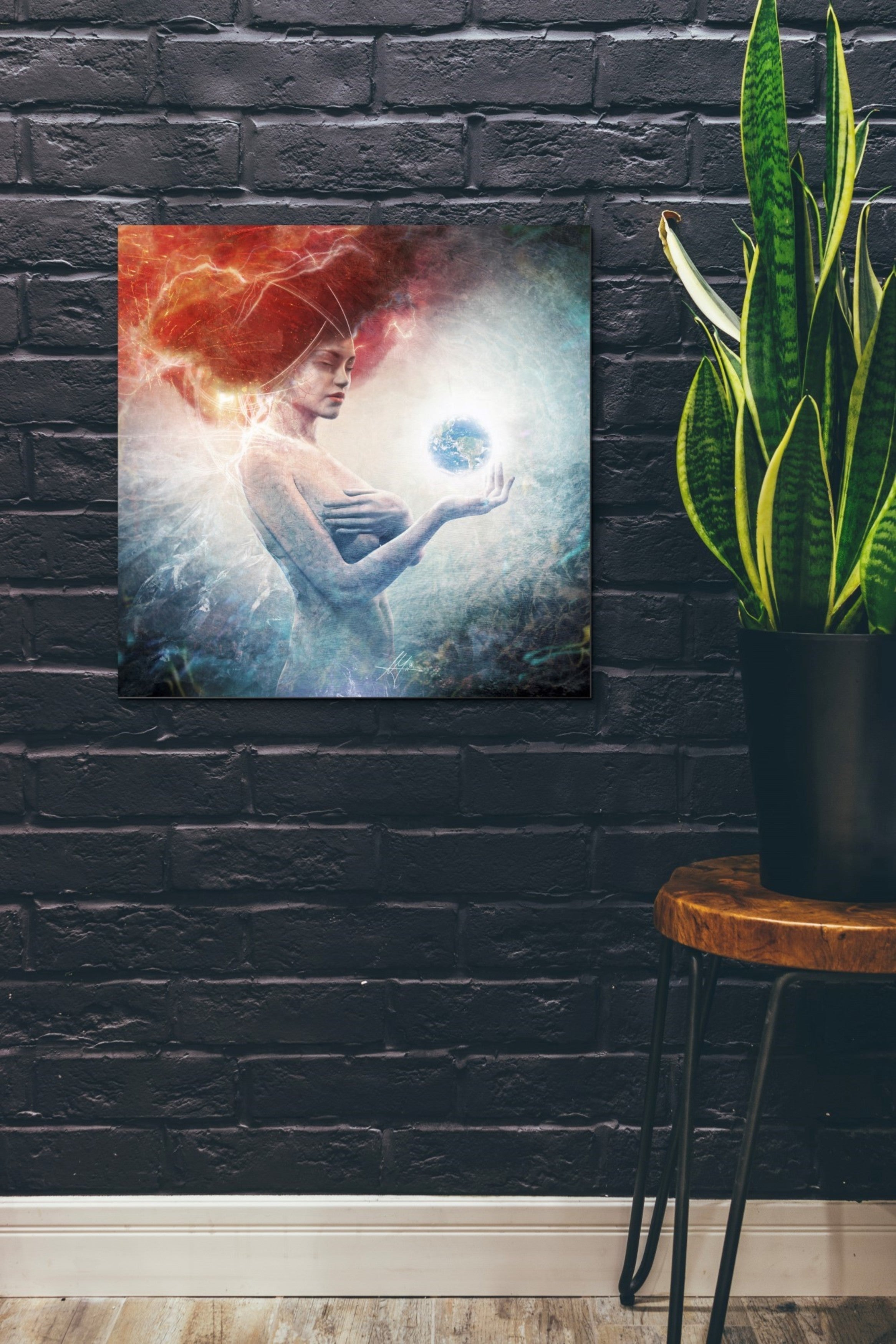 'Living Frequencies' by Mario Sanchez Nevado, Canvas Wall Art,26x26