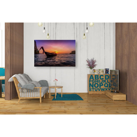 Image of 'Longtail Sunset' by Nicklas Gustafsson, Canvas Wall,26x40