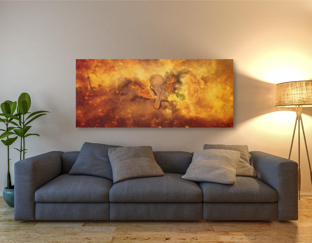 'Phoenix Newborn' by Mario Sanchez Nevado, Canvas Wall Art,30x60