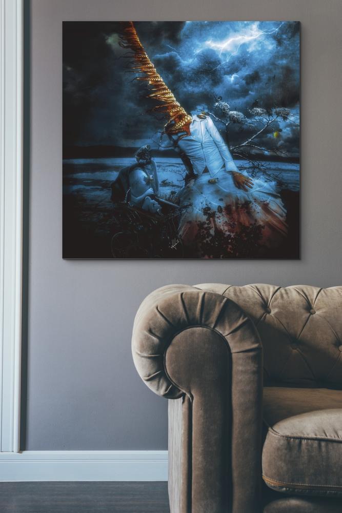 'July 10th 1985' by Mario Sanchez Nevado, Canvas Wall Art,37x37