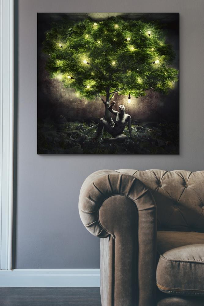 'Dear Darkness' by Mario Sanchez Nevado, Canvas Wall Art,37x37