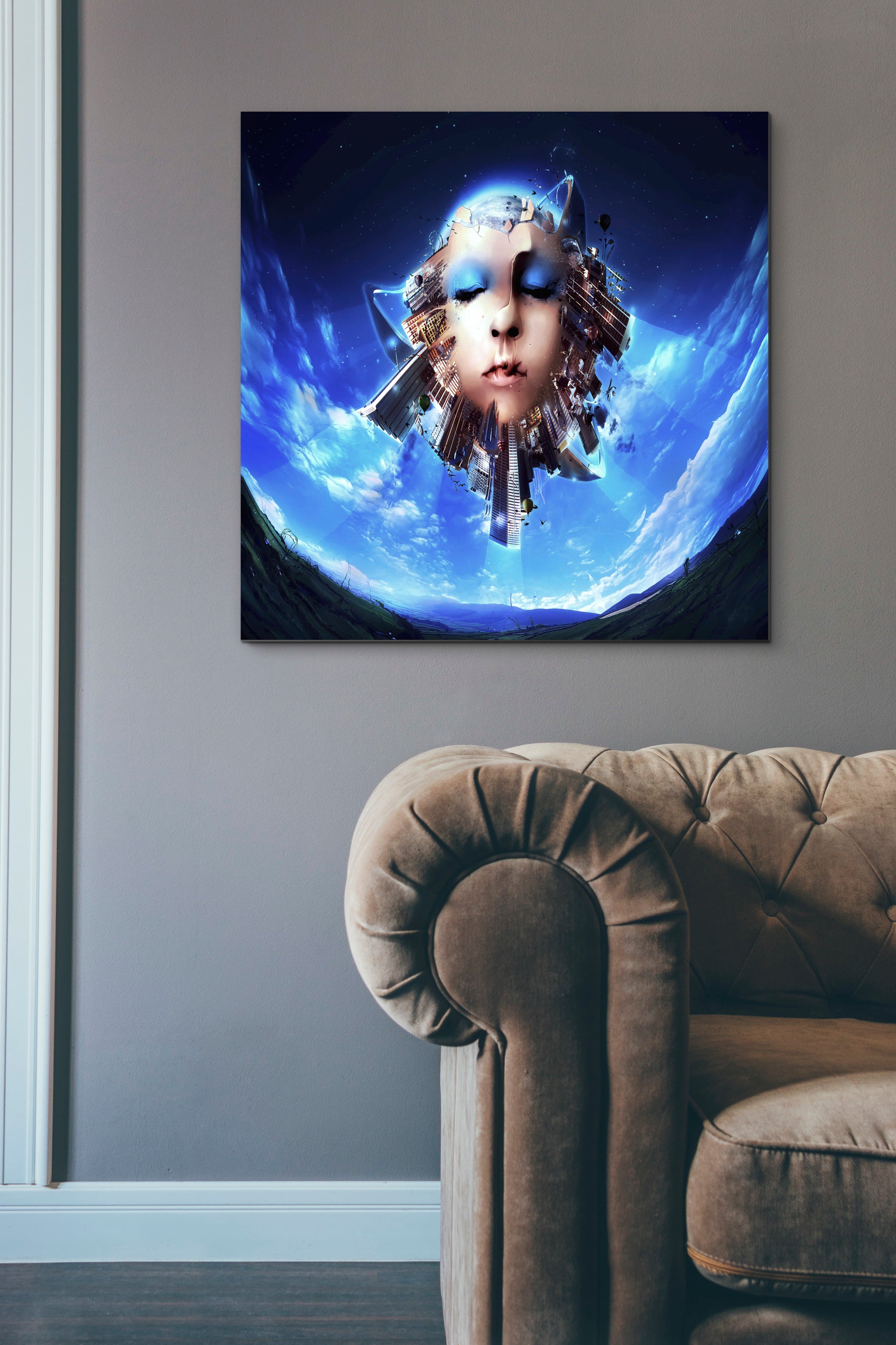 'City of Light' by Mario Sanchez Nevado, Canvas Wall Art,37x37