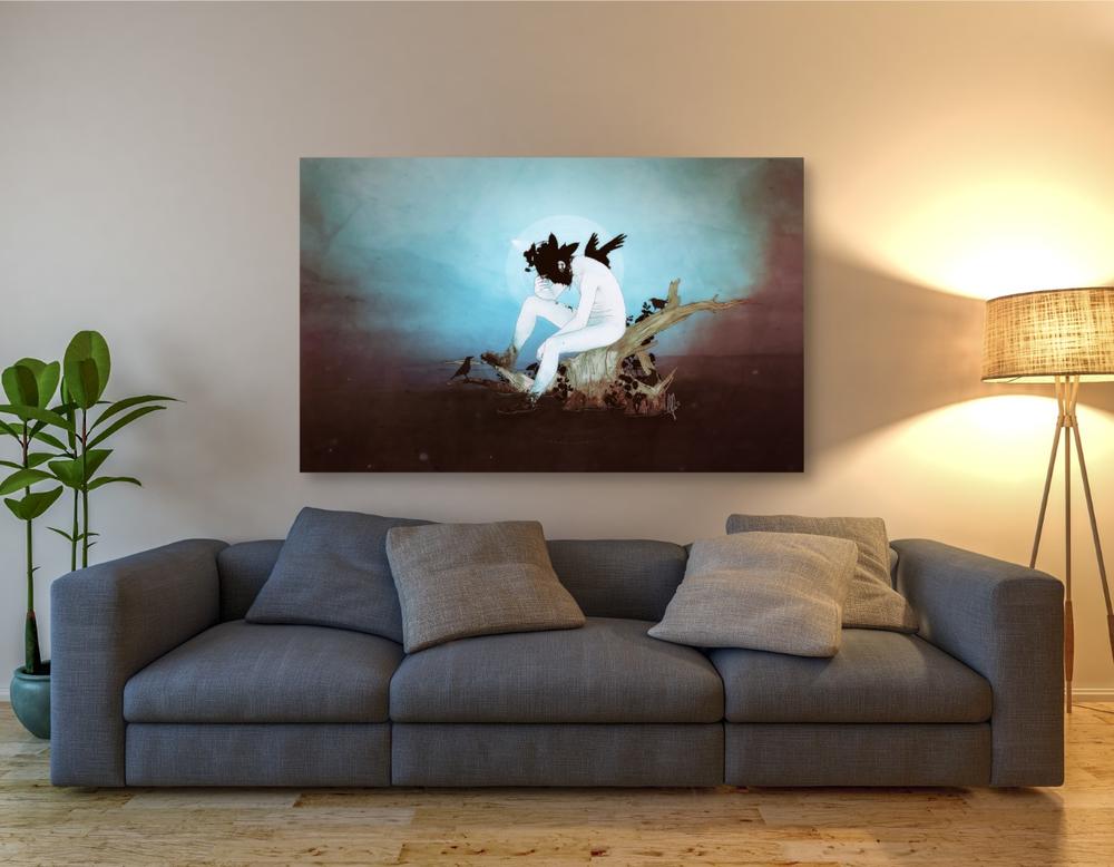 'Black Lake' by Mario Sanchez Nevado, Canvas Wall Art,40x60