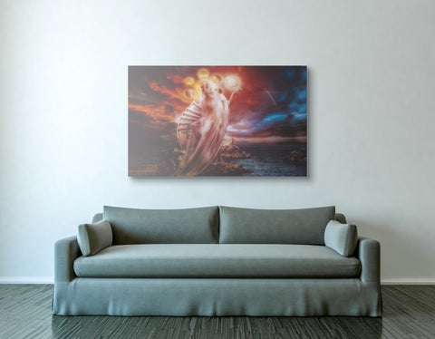 'St. Mary of Coins' by Mario Sanchez Nevado, Canvas Wall Art,40x60
