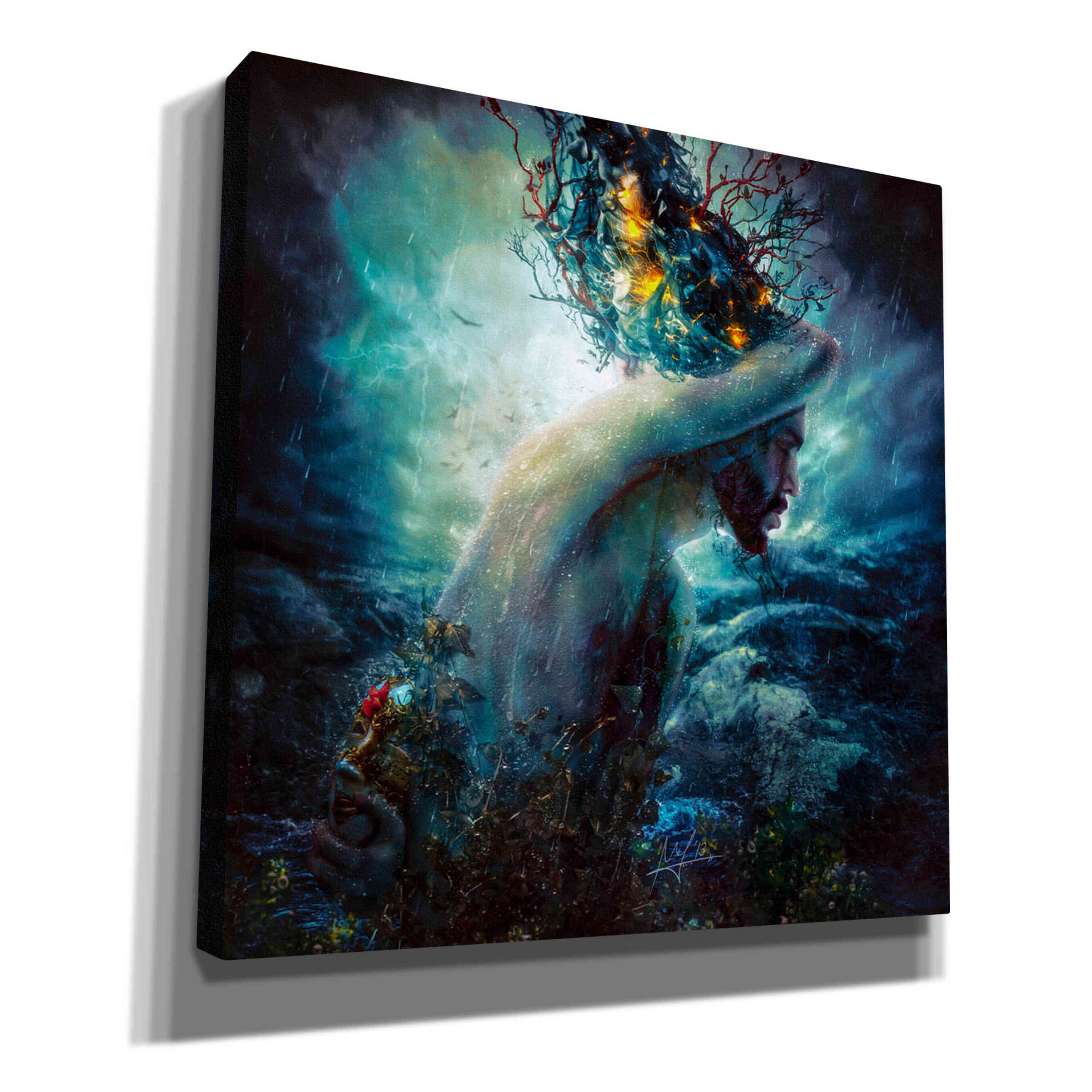 'Charade' by Mario Sanchez Nevado, Canvas Wall Art,Size 1 Square