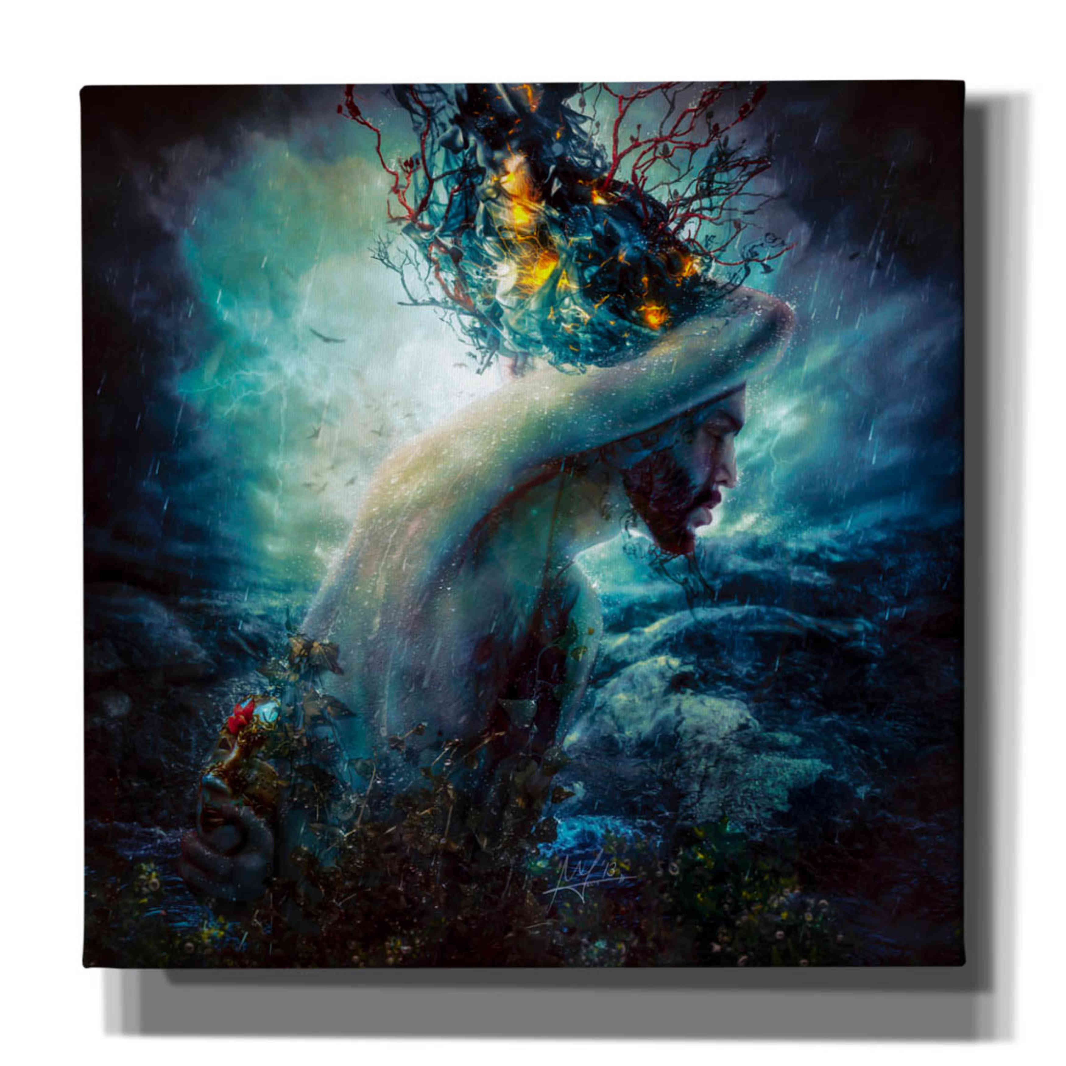 'Charade' by Mario Sanchez Nevado, Canvas Wall Art,Size 1 Square