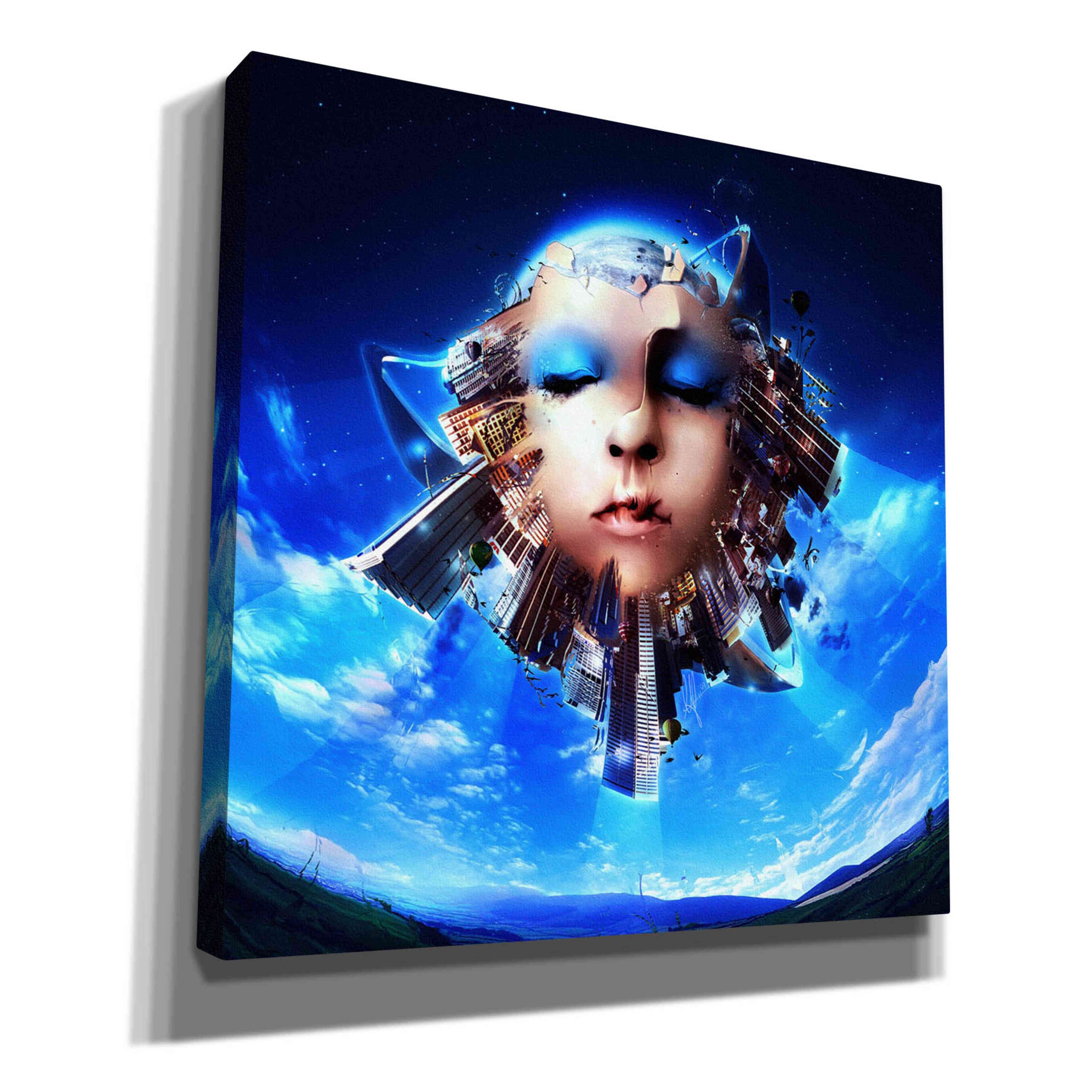 'City of Light' by Mario Sanchez Nevado, Canvas Wall Art,Size 1 Square