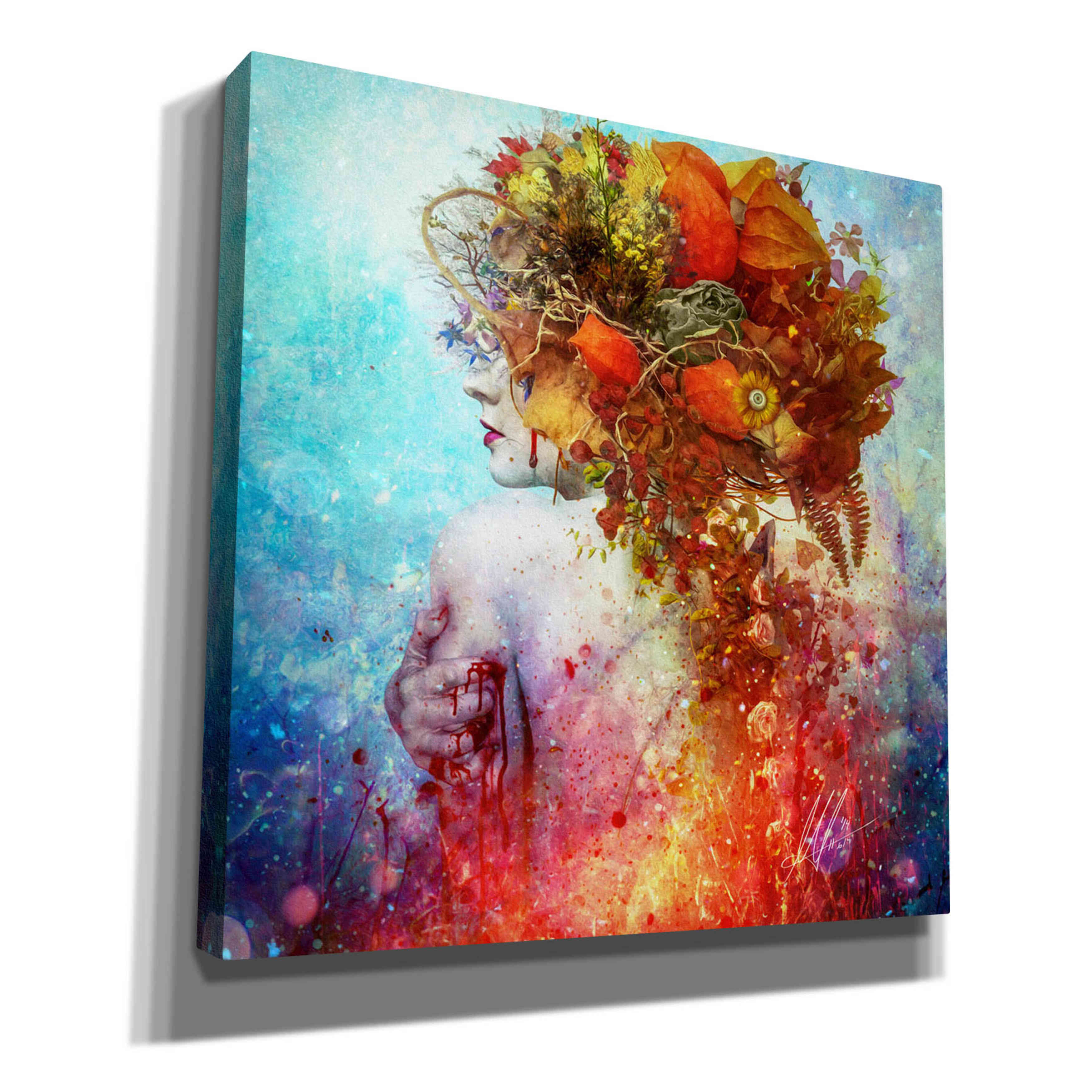 'Compassion' by Mario Sanchez Nevado, Canvas Wall Art,Size 1 Square