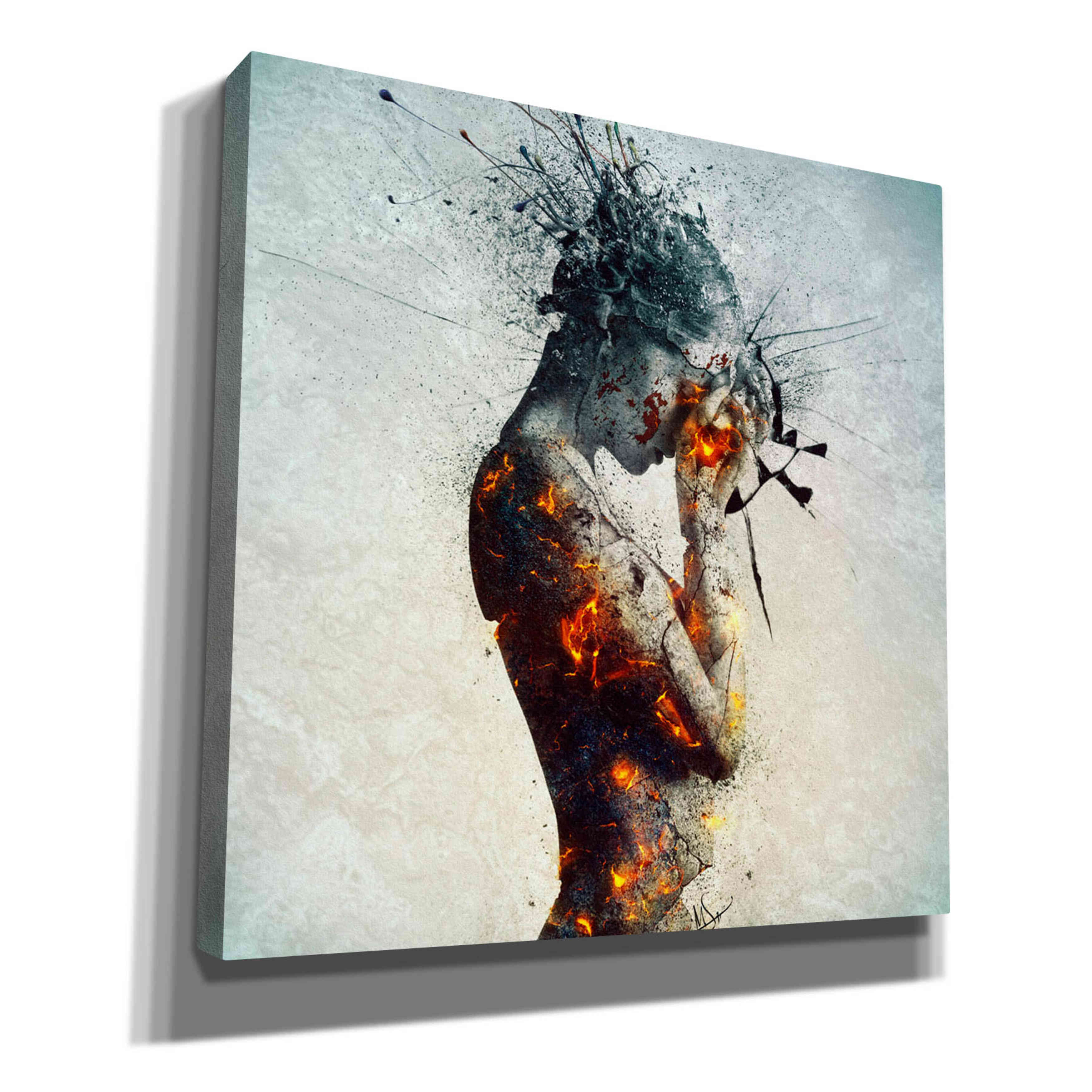 'Deliberation' by Mario Sanchez Nevado, Canvas Wall Art,Size 1 Square