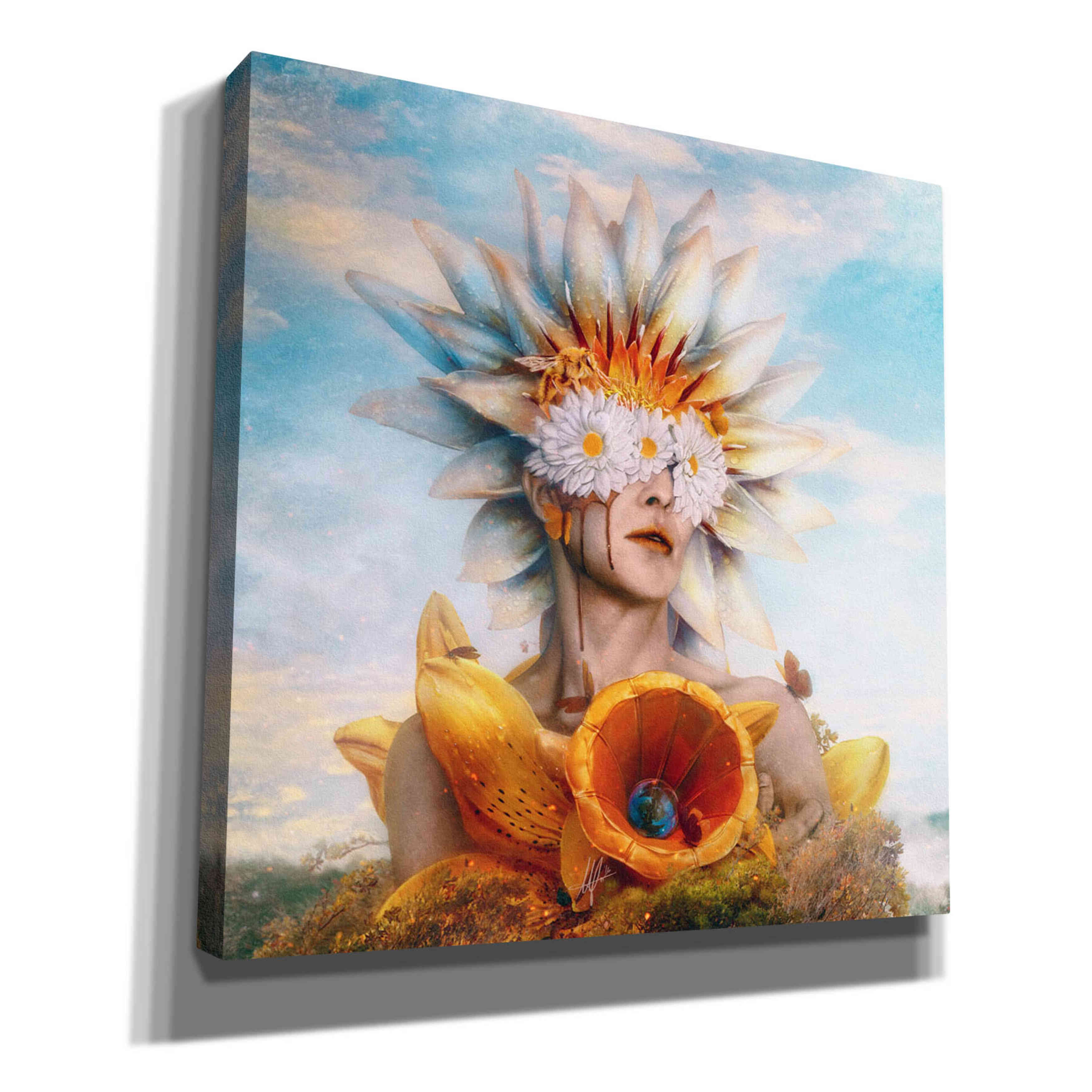 'Honey' by Mario Sanchez Nevado, Canvas Wall Art,Size 1 Square