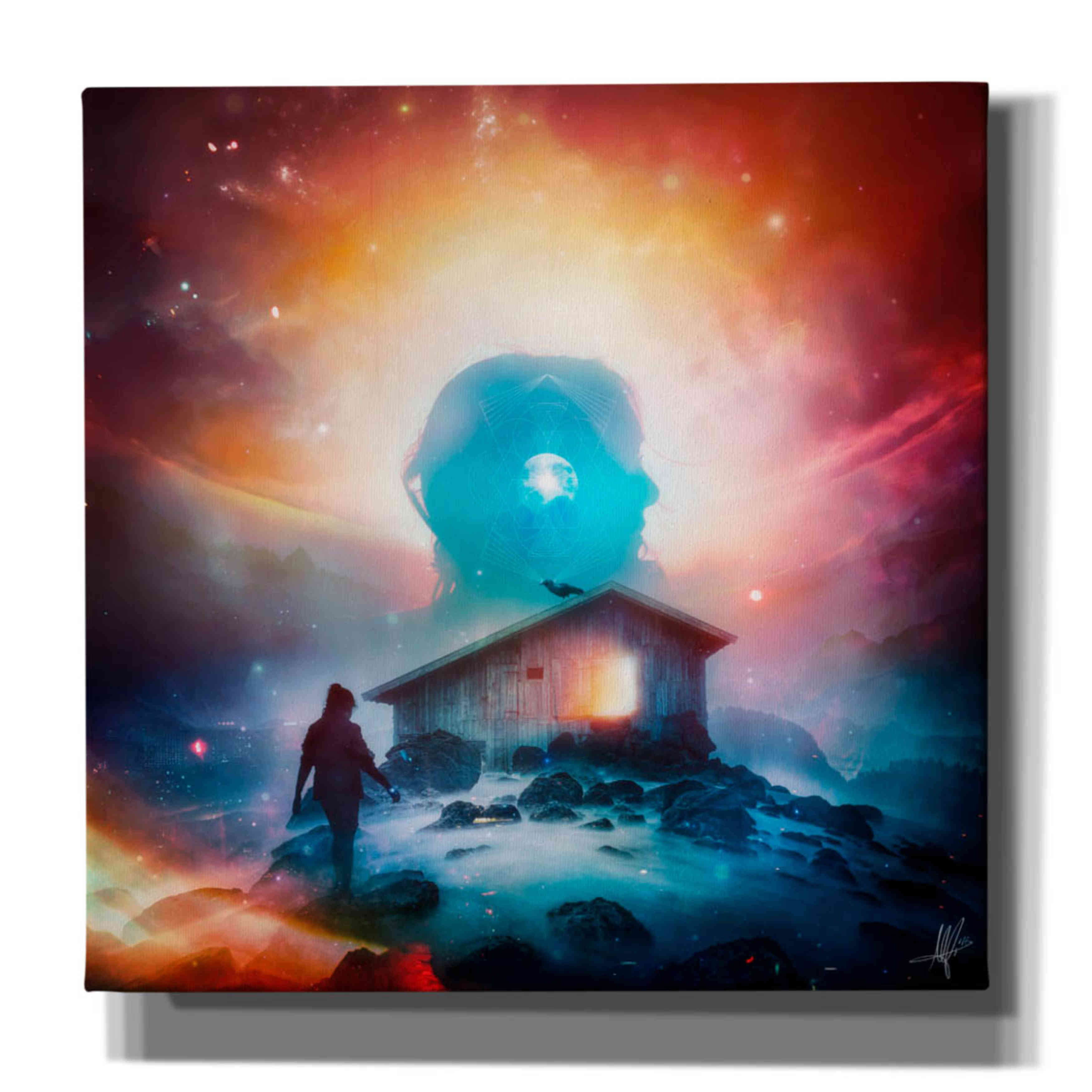 'Invisible II' by Mario Sanchez Nevado, Canvas Wall Art,Size 1 Square