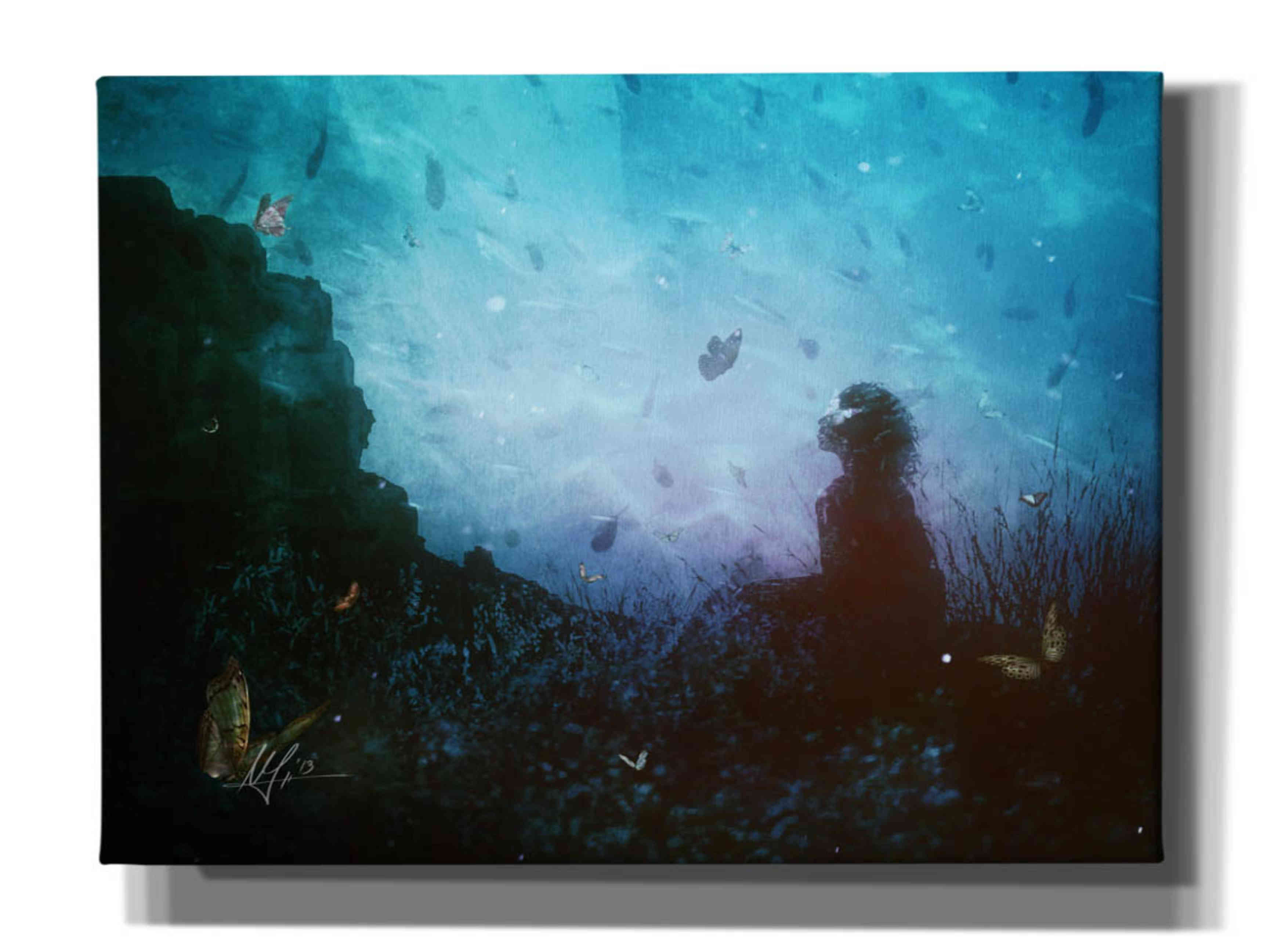 'Shattered Memories' by Mario Sanchez Nevado, Canvas Wall Art,Size A Landscape