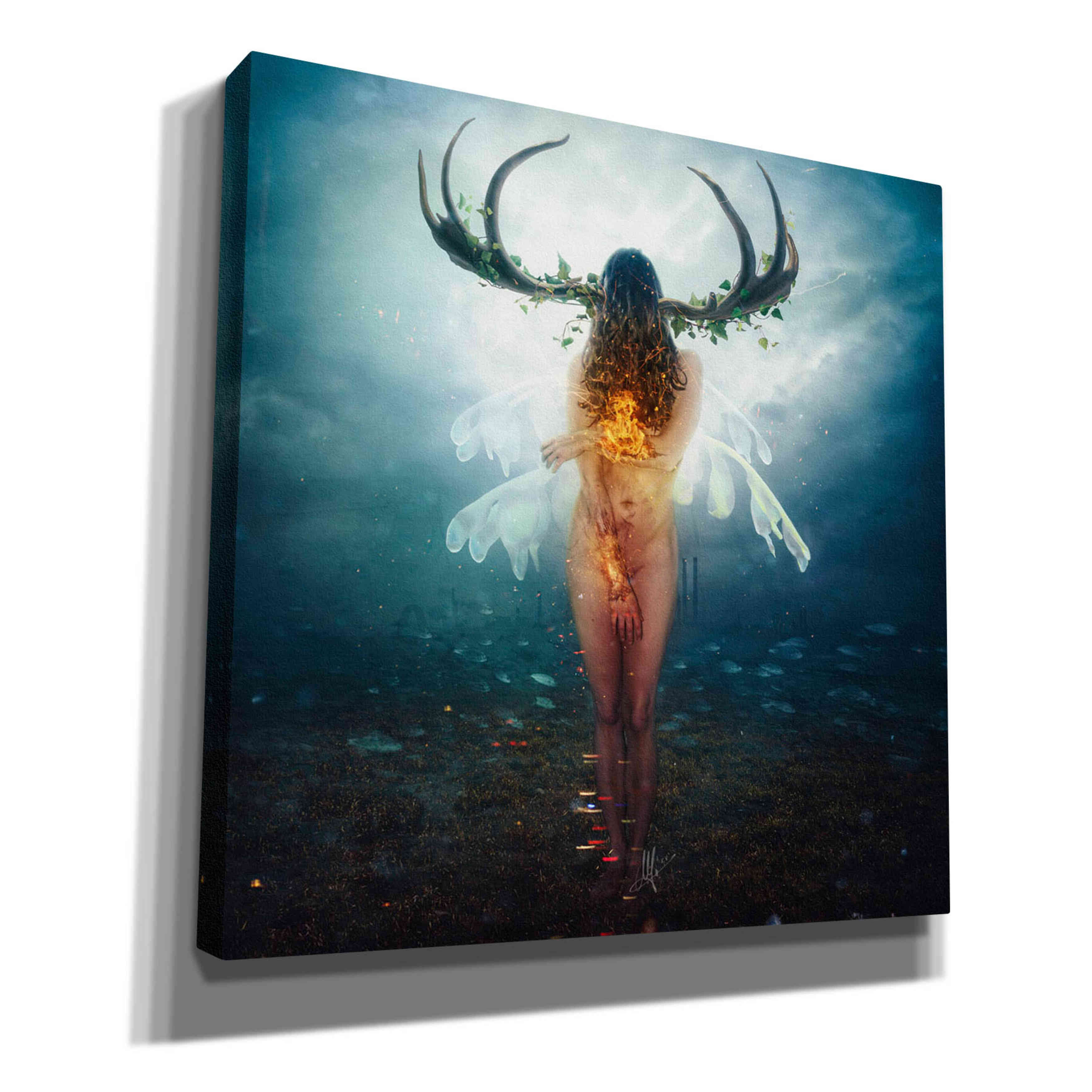 'Shelter' by Mario Sanchez Nevado, Canvas Wall Art,Size 1 Square
