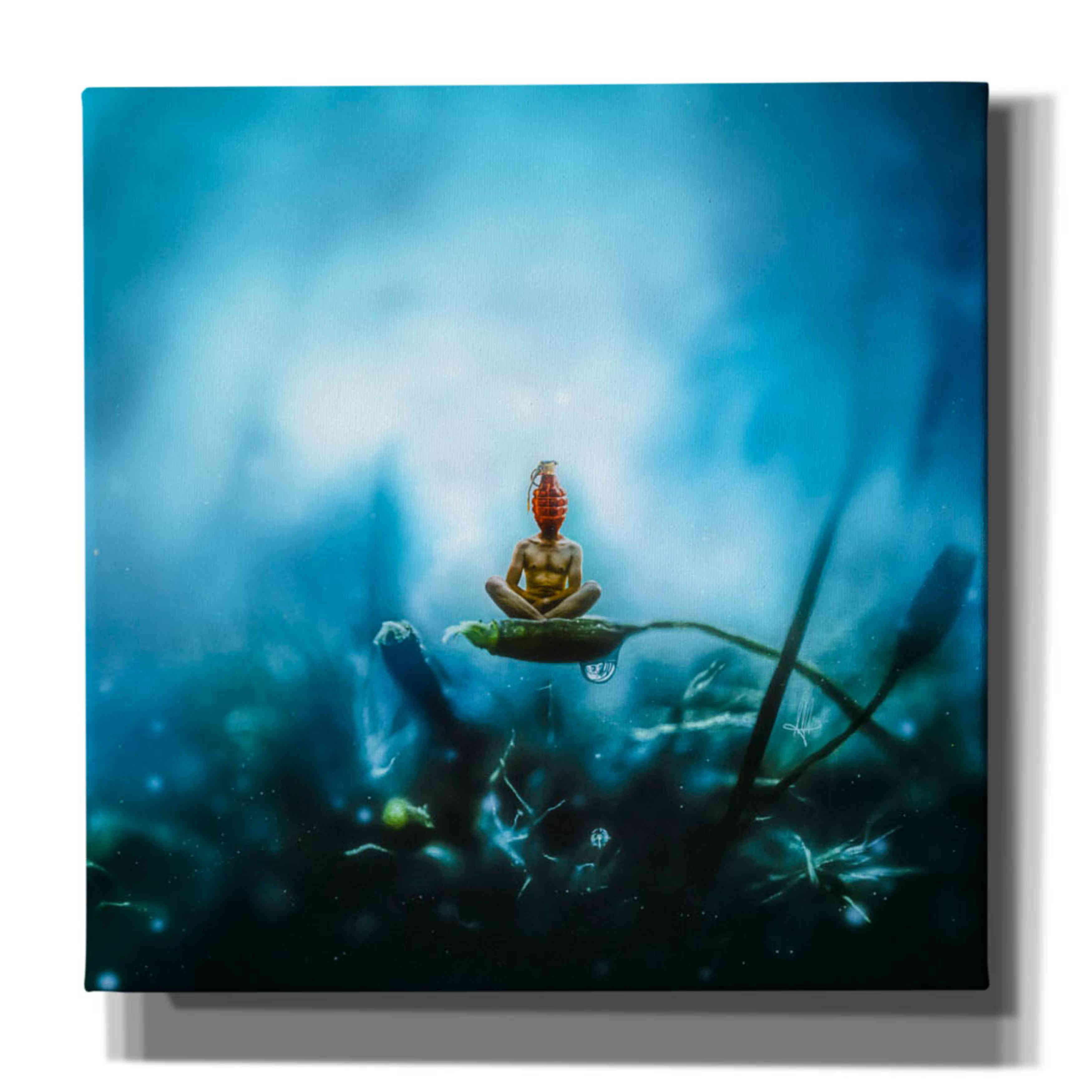 'Temporary Peace' by Mario Sanchez Nevado, Canvas Wall Art,Size 1 Square