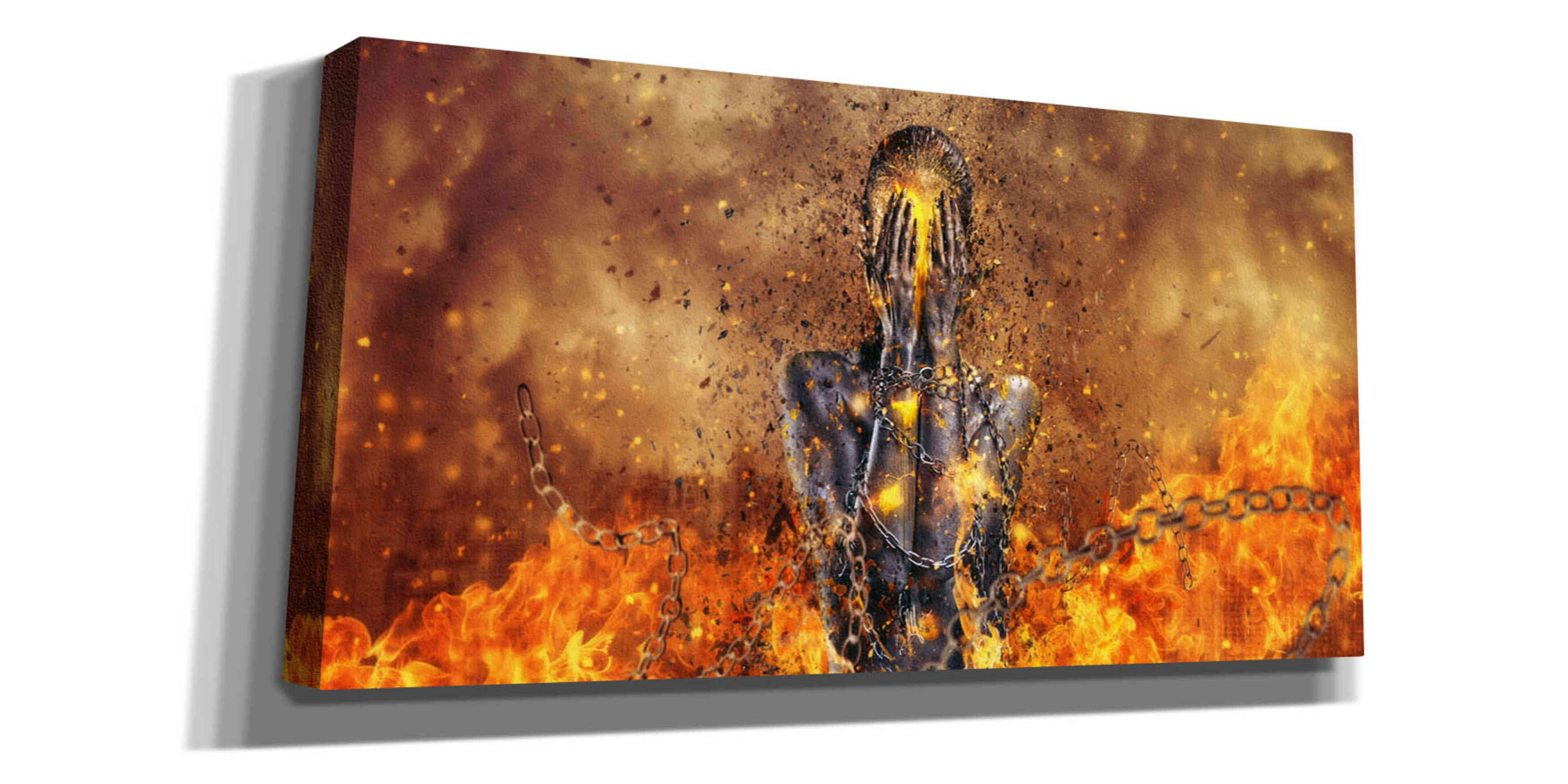 'Through Ashes Rise Landscape' by Mario Sanchez Nevado, Canvas Wall Art,Size 2 Landscape