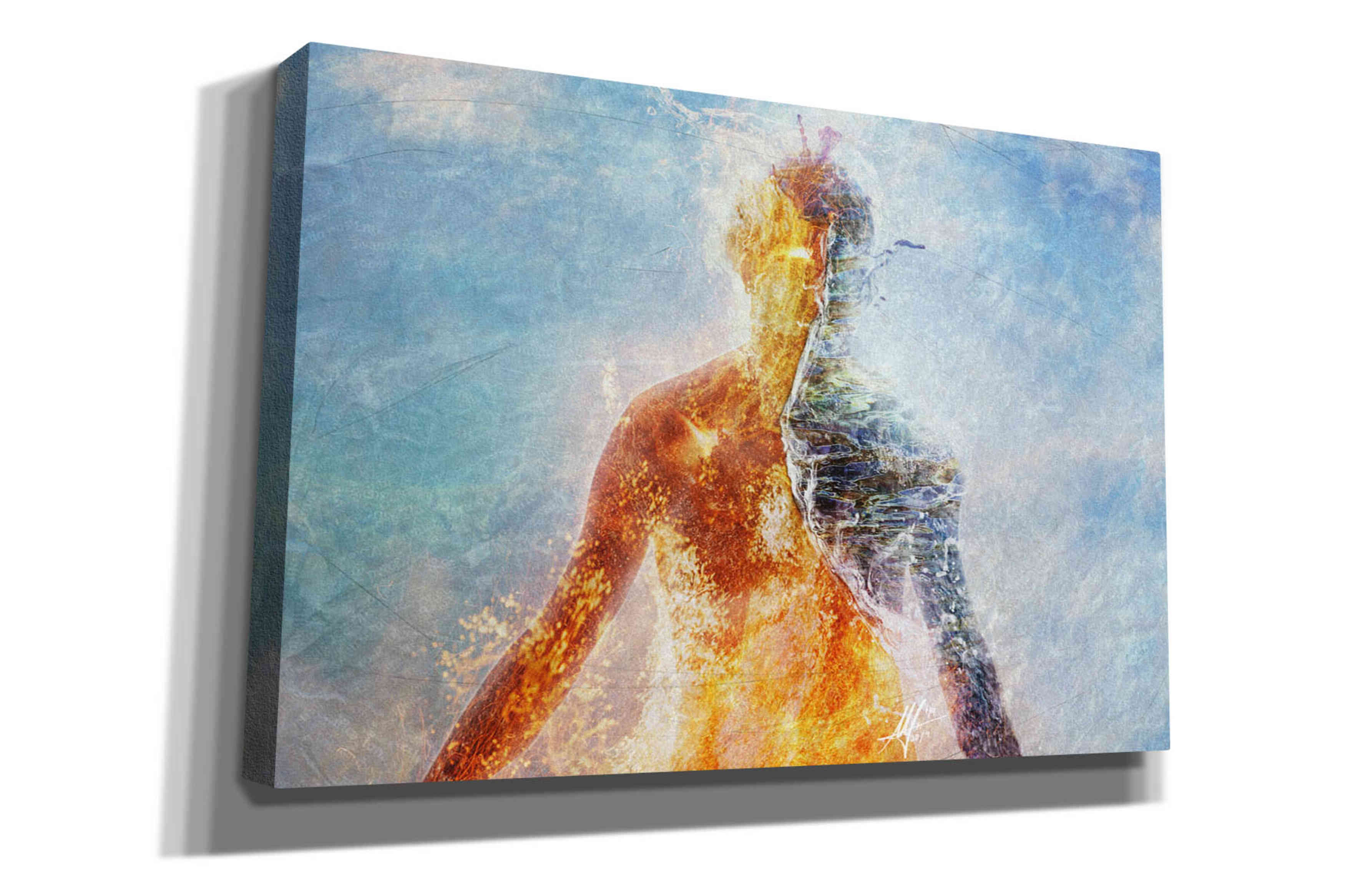 'Two Worlds' by Mario Sanchez Nevado, Canvas Wall Art,Size A Landscape