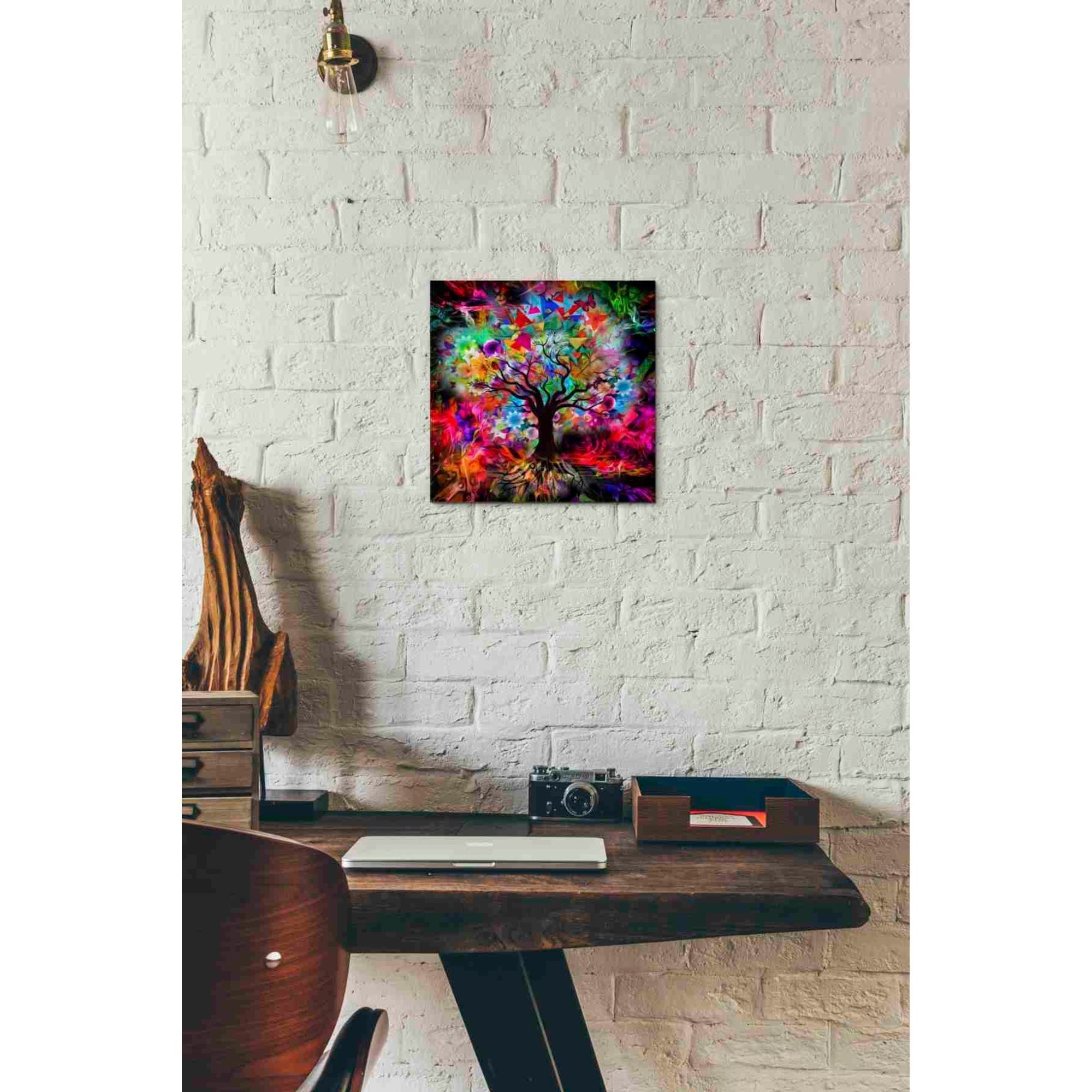 'Kaleidoscope Tree Black' Canvas Wall Art,12x12