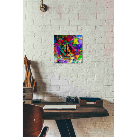 Image of 'Bitcoin Color' Canvas Wall Art,12x12