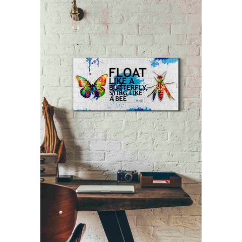 Image of 'Float Like a Butterfly, Sting Like a Bee' Canvas Wall Art,24x12