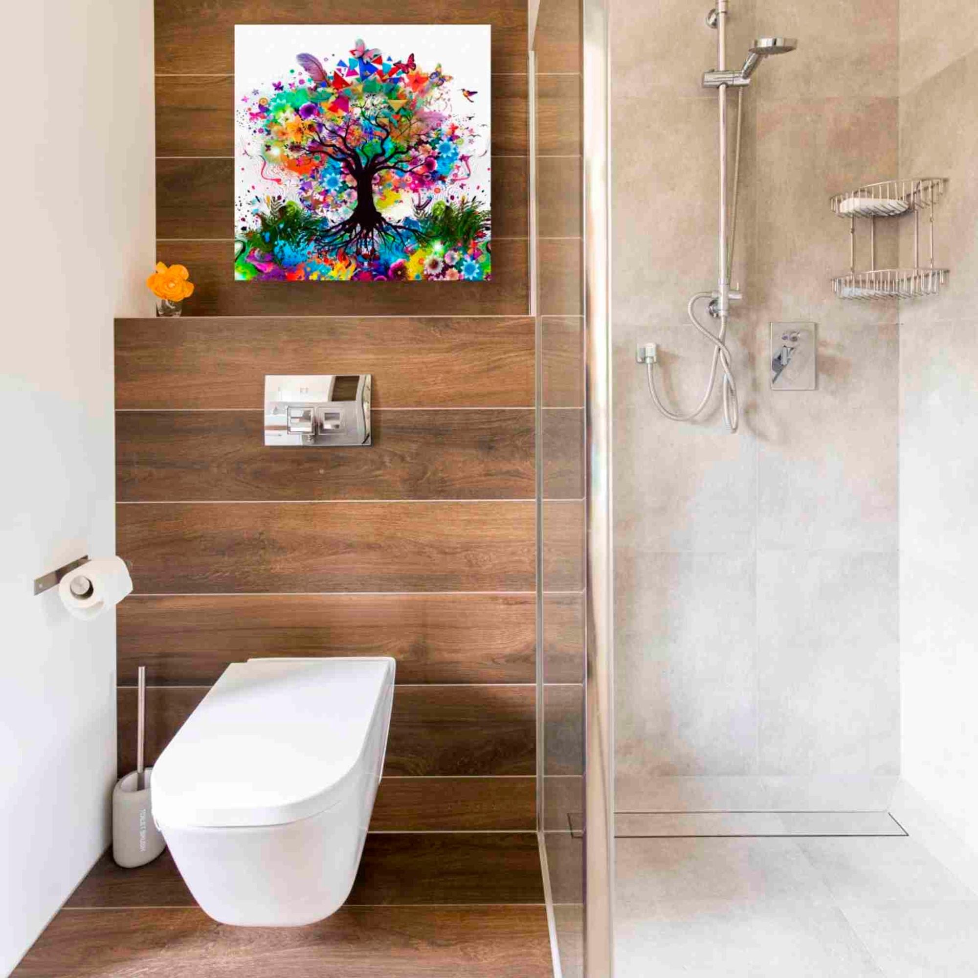 'Kaleidoscope Tree White' Canvas Wall Art,18x18