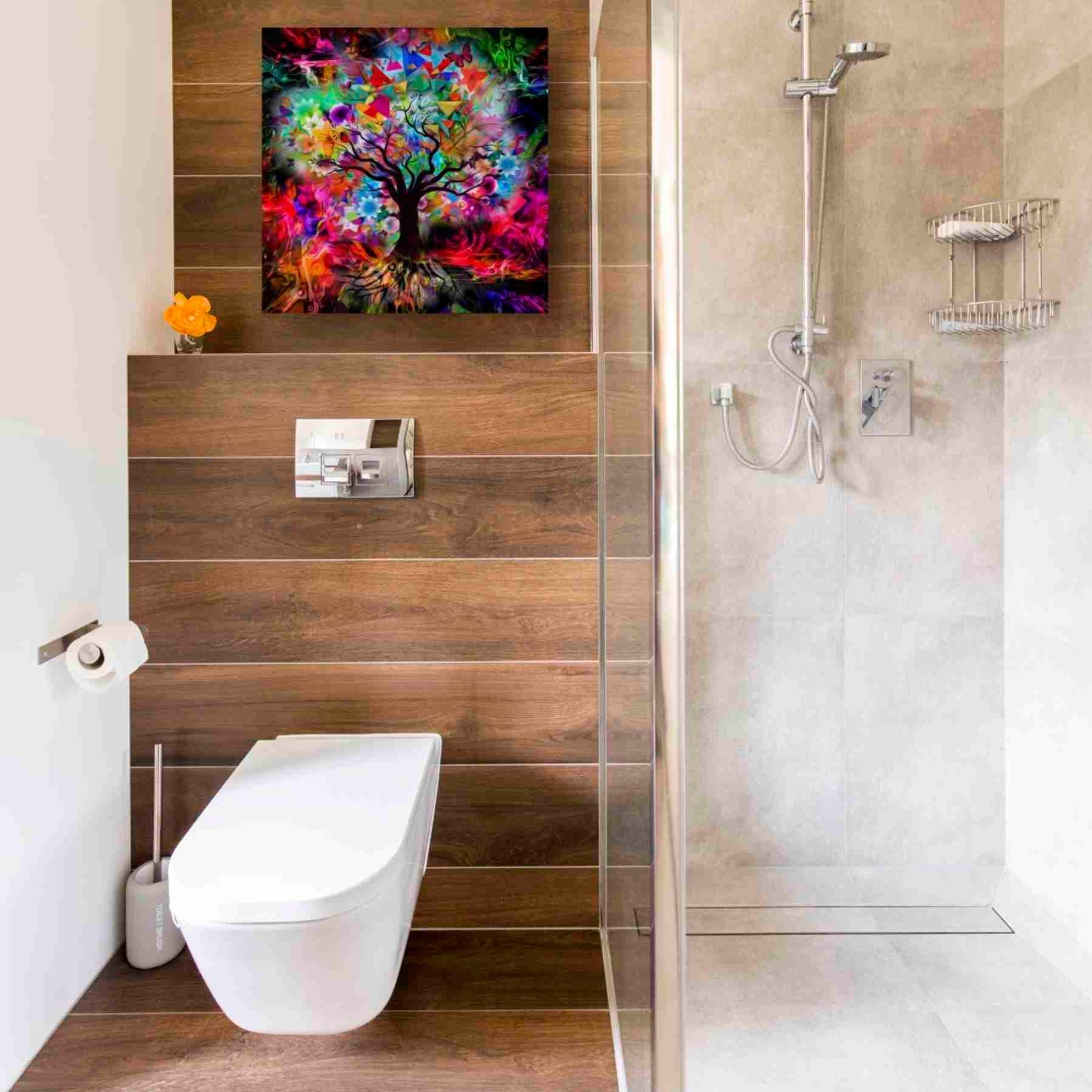 'Kaleidoscope Tree Black' Canvas Wall Art,18x18