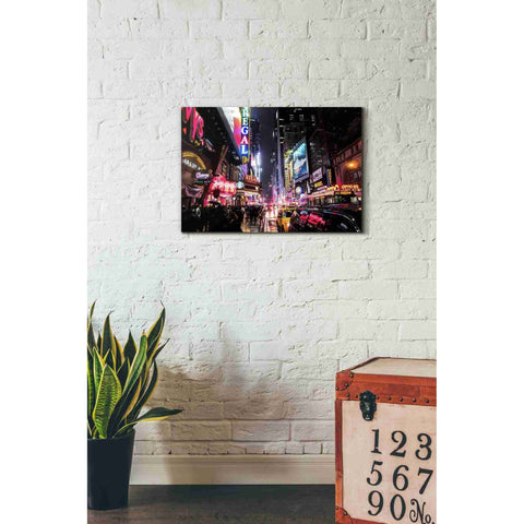 Image of 'Neon New York City' by Nicklas Gustafsson, Canvas Wall Art,18x26