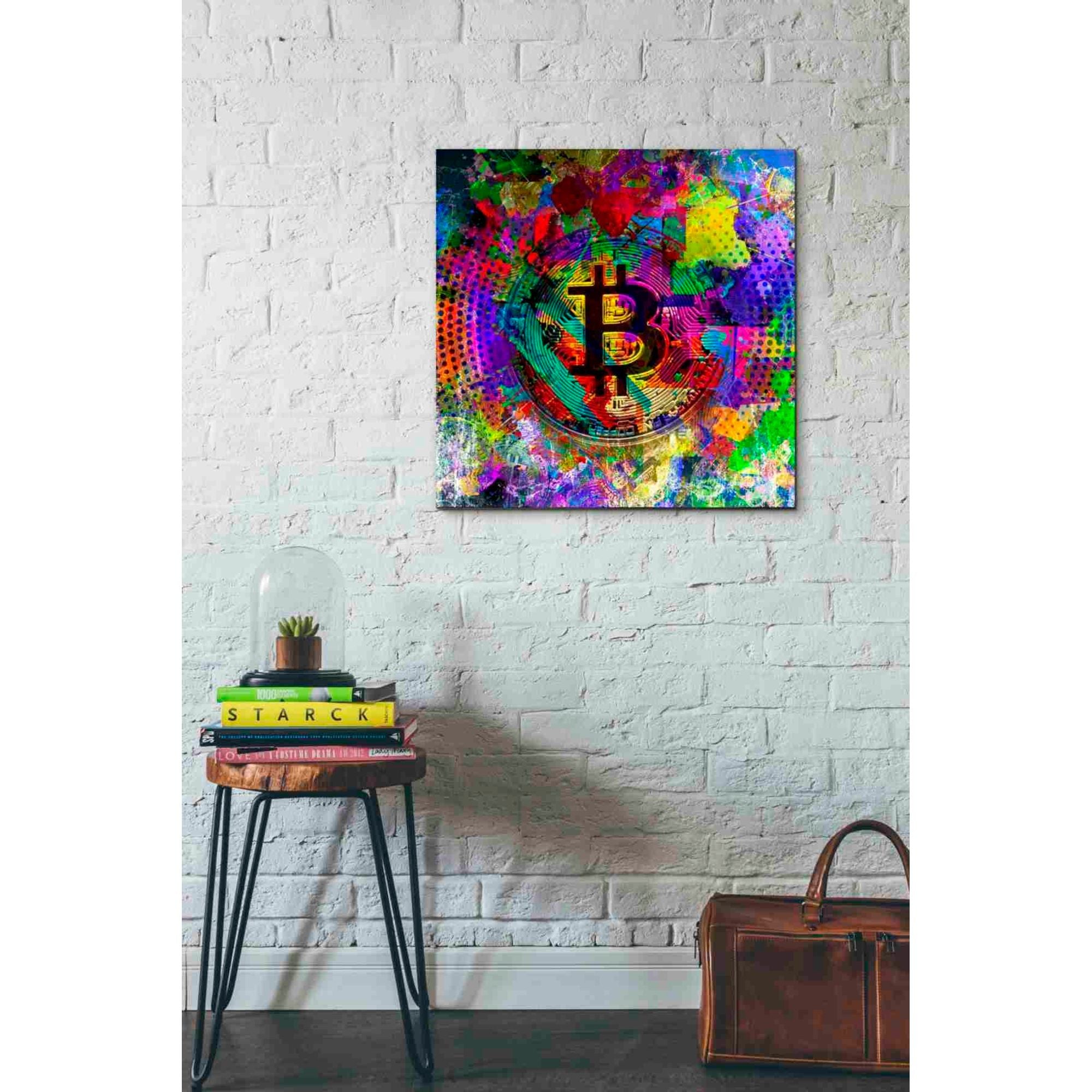 'Bitcoin Color' Canvas Wall Art,26x26