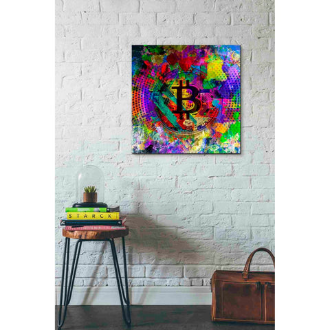 Image of 'Bitcoin Color' Canvas Wall Art,26x26