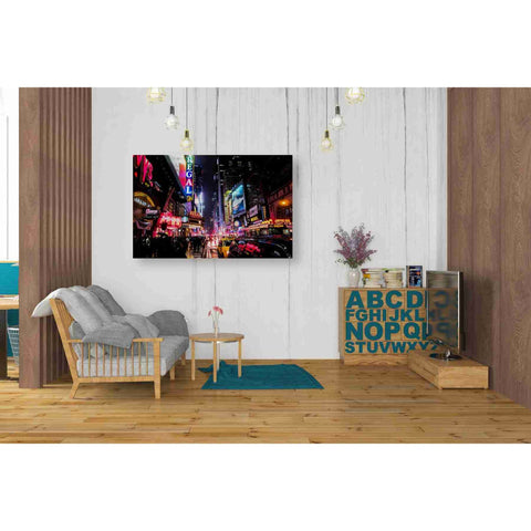 Image of 'Neon New York City' by Nicklas Gustafsson, Canvas Wall Art,26x40