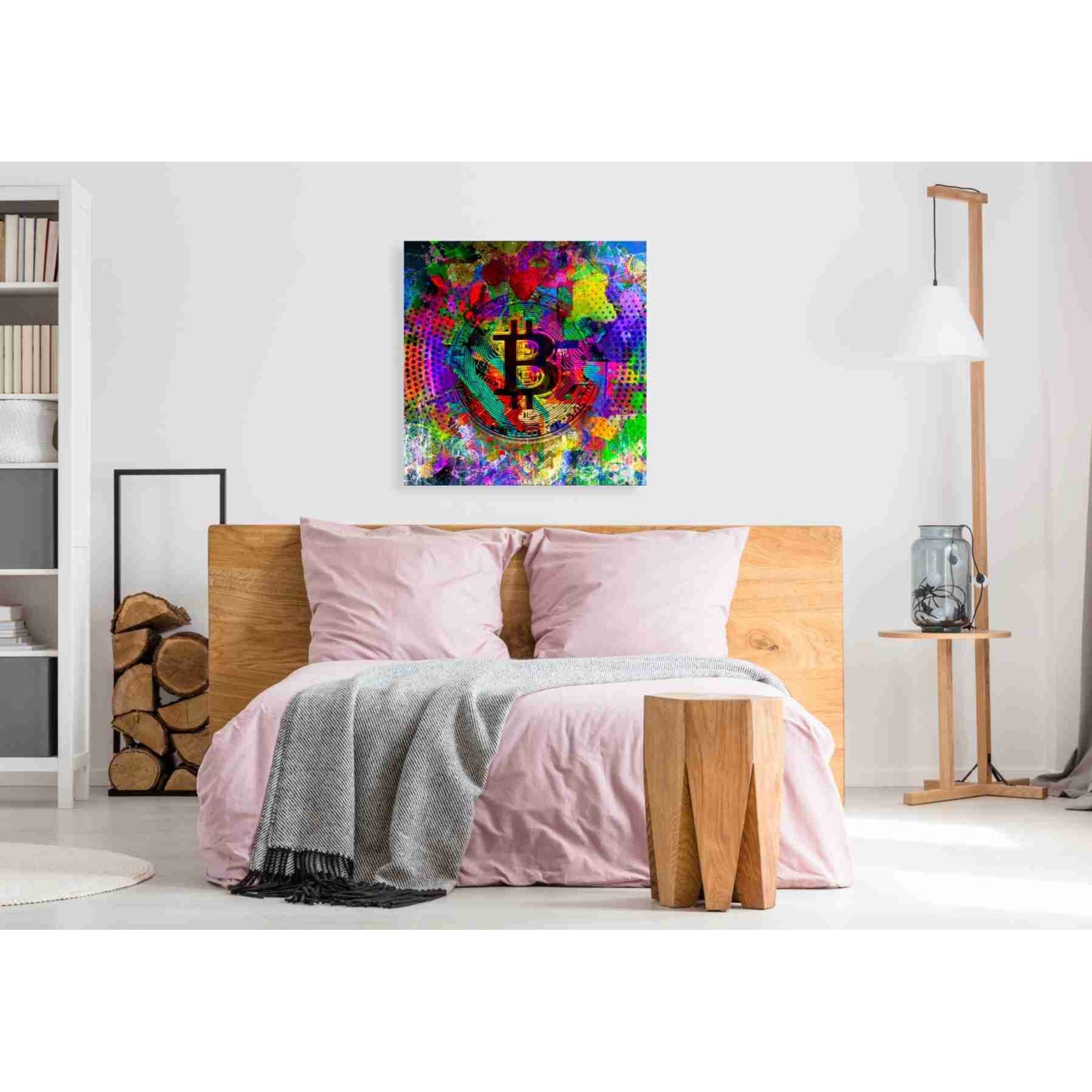 'Bitcoin Color' Canvas Wall Art,37x37