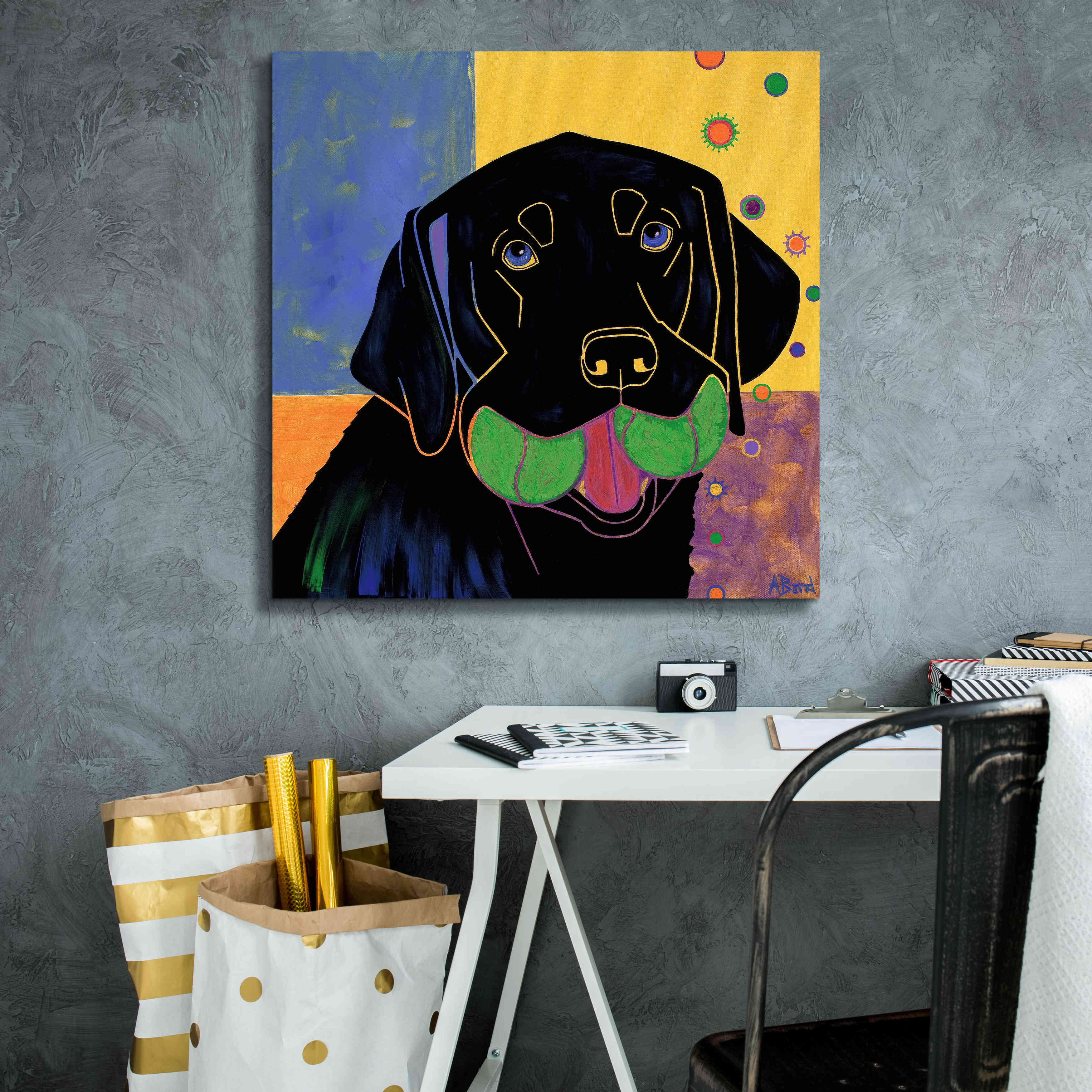 'Baller' by Angela Bond Giclee Canvas Wall Art,26x26