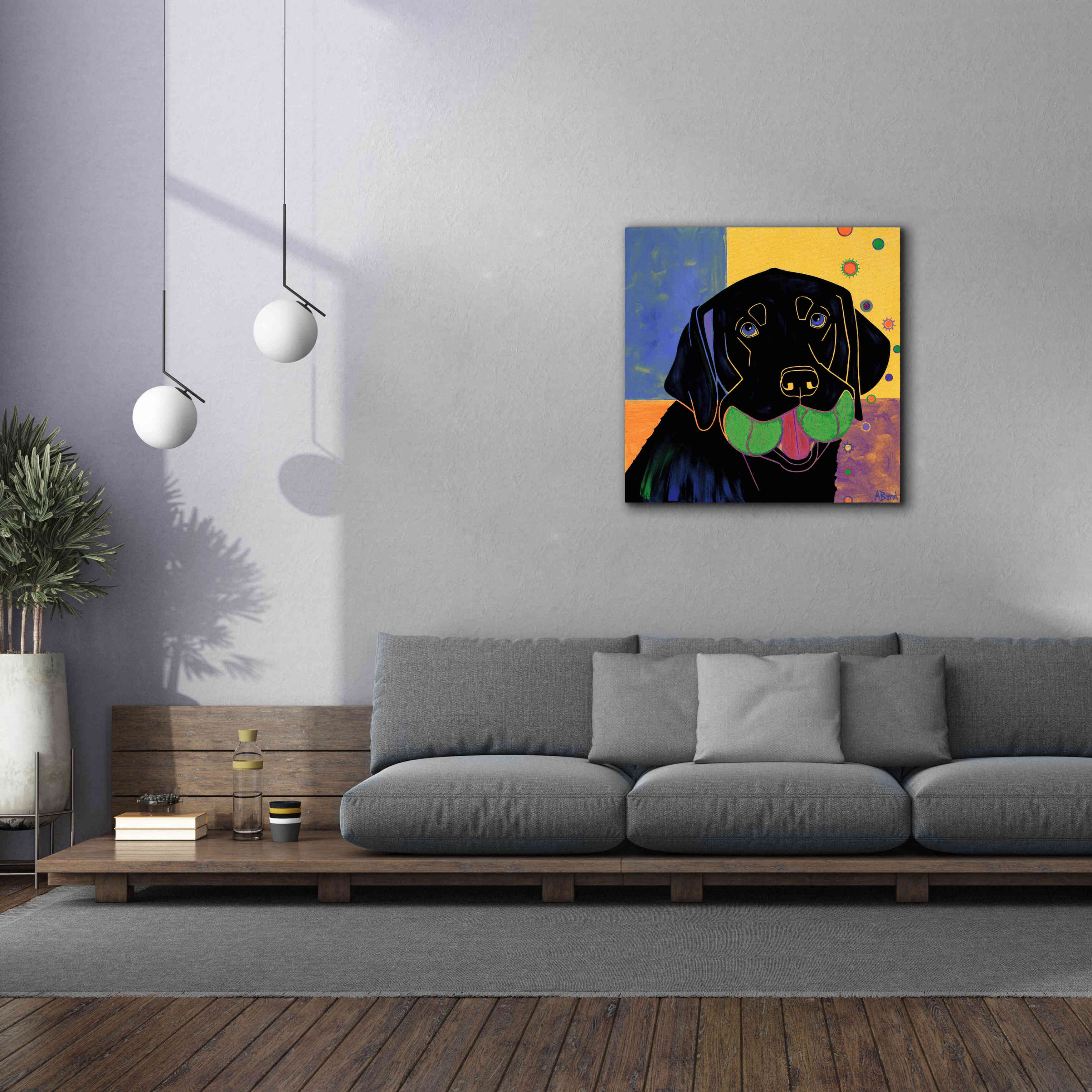 'Baller' by Angela Bond Giclee Canvas Wall Art,37x37