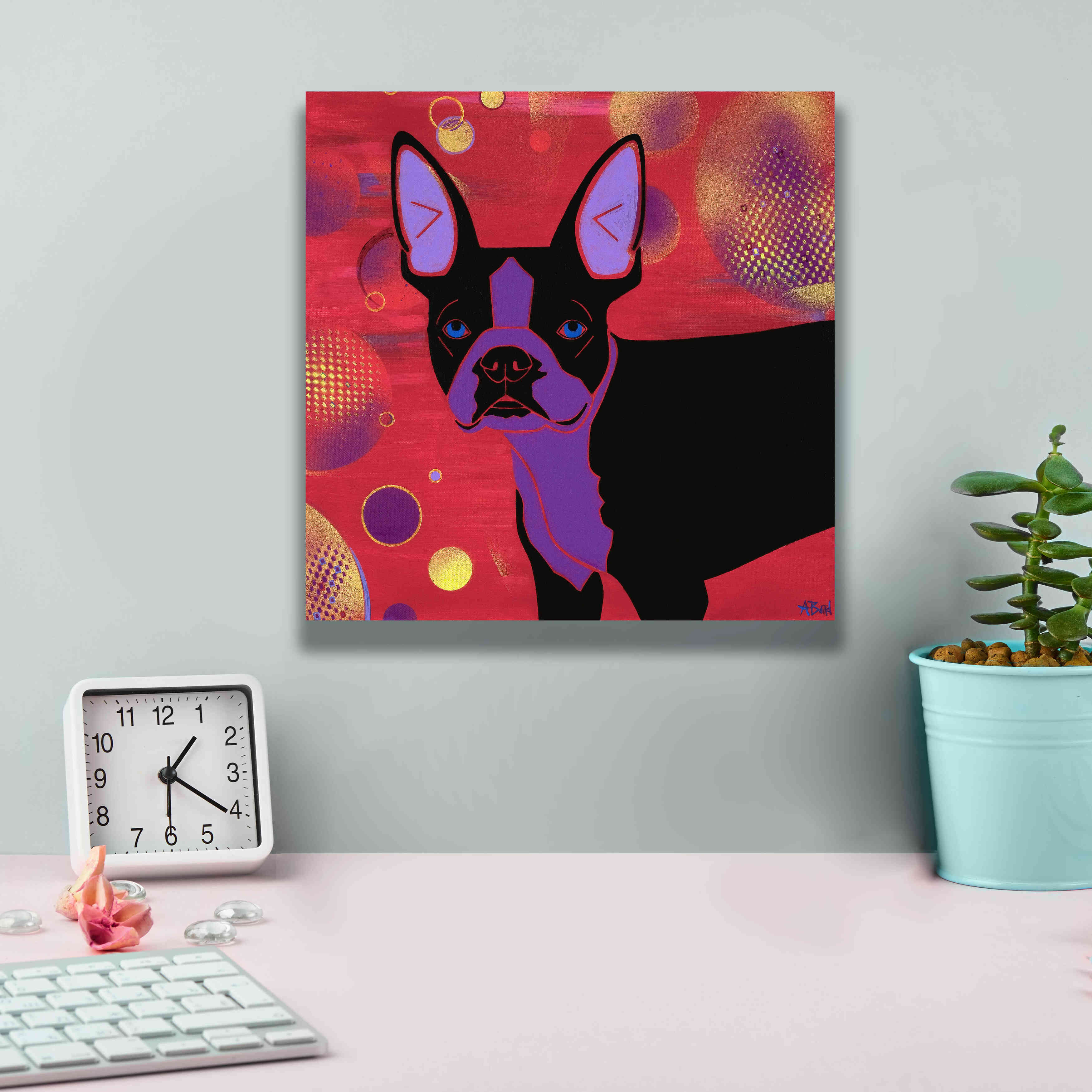 'Bubbly Boston' by Angela Bond Giclee Canvas Wall Art,12x12