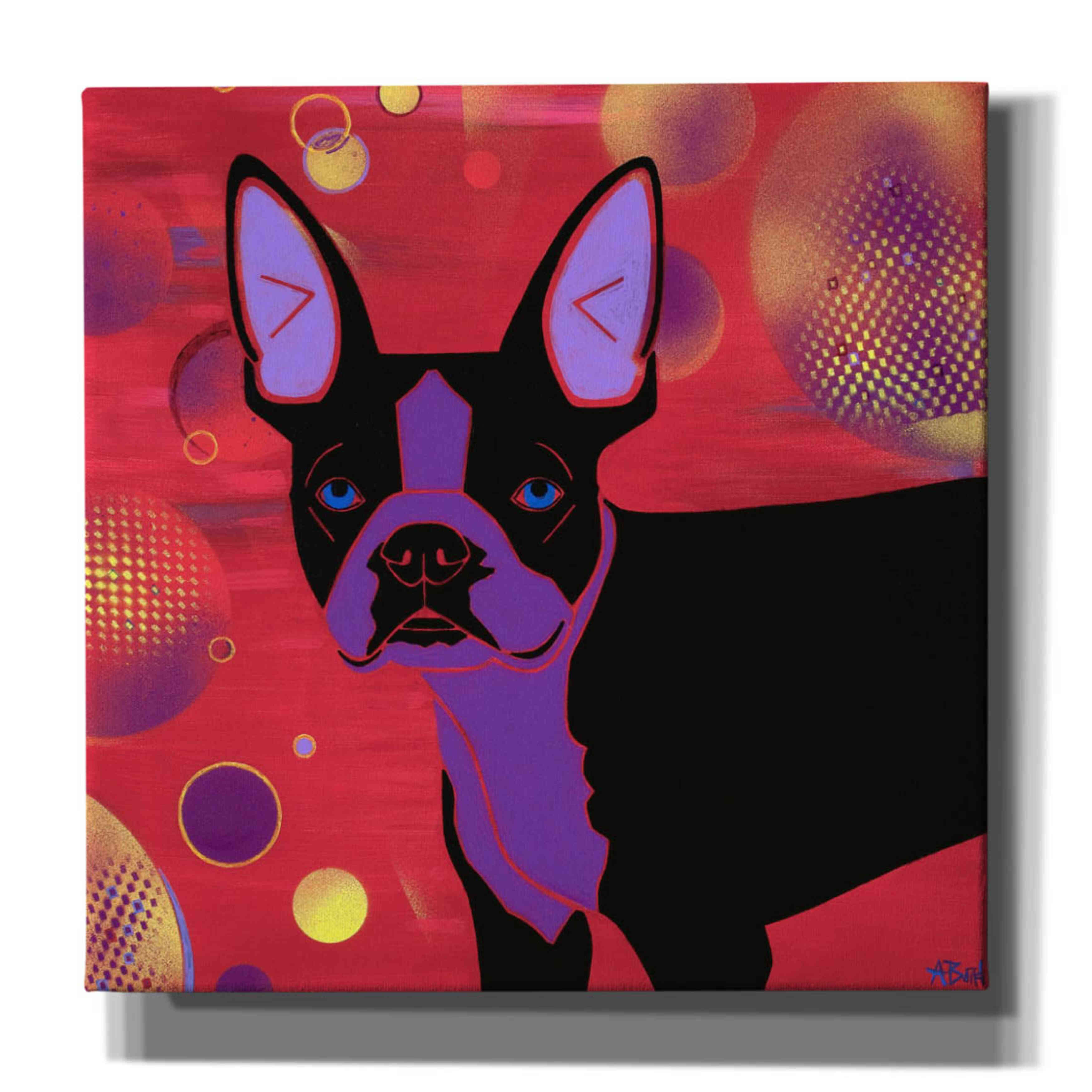 'Bubbly Boston' by Angela Bond Giclee Canvas Wall Art