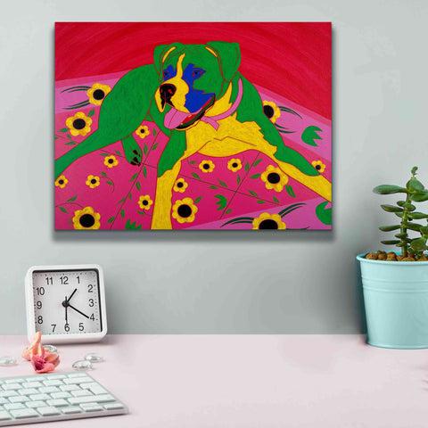 Image of 'Courageous Clown' by Angela Bond Giclee Canvas Wall Art,16x12