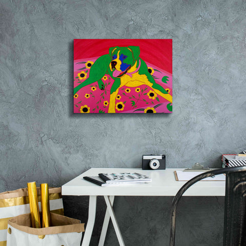 Image of 'Courageous Clown' by Angela Bond Giclee Canvas Wall Art,16x12