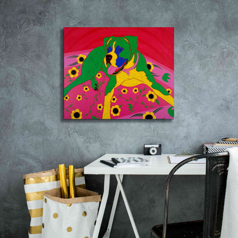 Image of 'Courageous Clown' by Angela Bond Giclee Canvas Wall Art,24x20