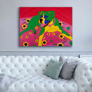 'Courageous Clown' by Angela Bond Giclee Canvas Wall Art,54x40