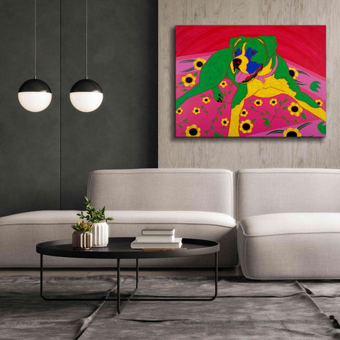 Image of 'Courageous Clown' by Angela Bond Giclee Canvas Wall Art,54x40