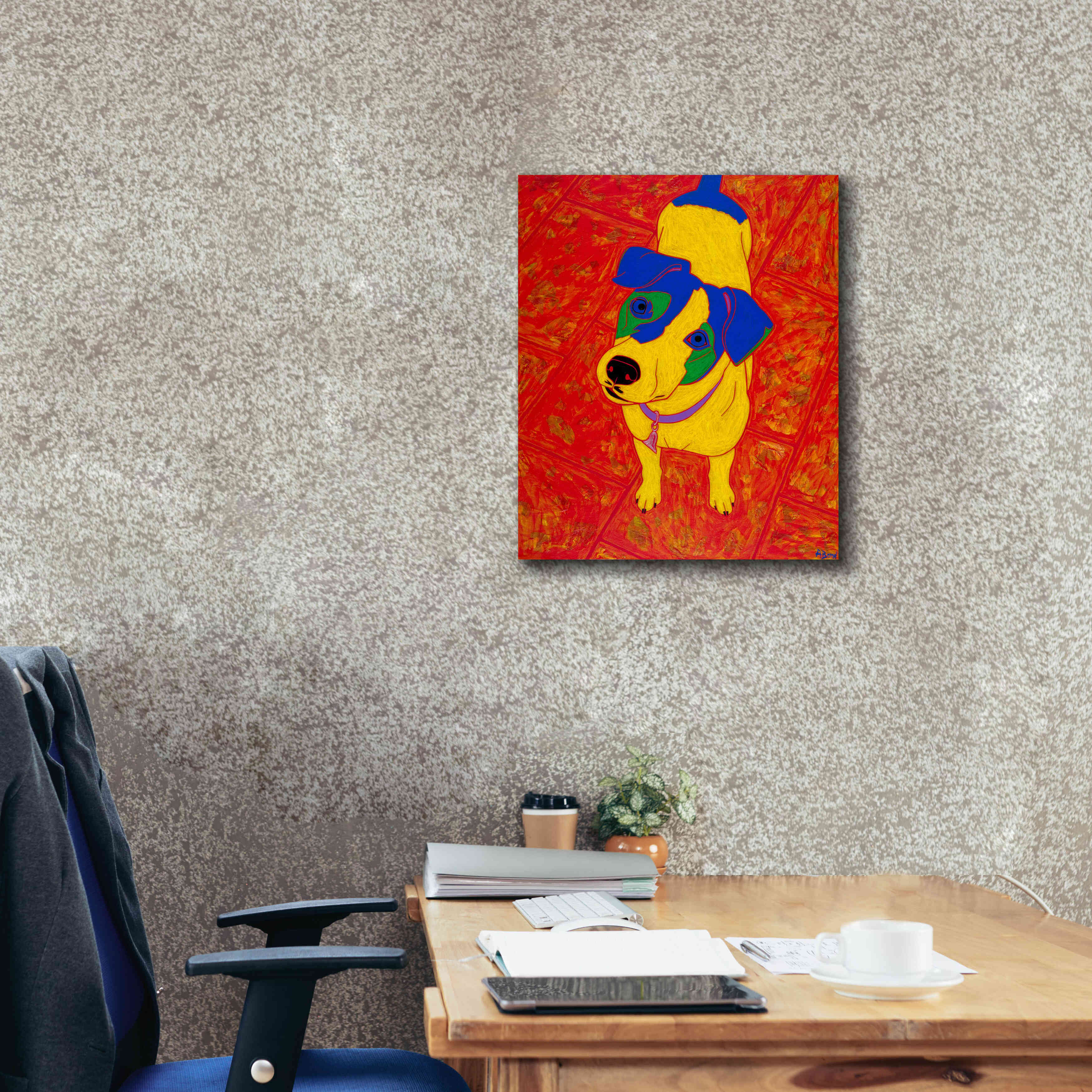 'Feisty Jack Russell' by Angela Bond Giclee Canvas Wall Art,20x24