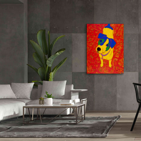 Image of 'Feisty Jack Russell' by Angela Bond Giclee Canvas Wall Art,40x54
